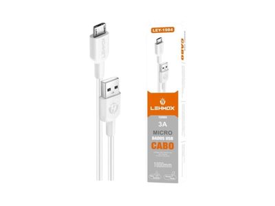 Cabo Micro USB Lehmox V8 1000mm 3A